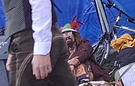 Bettler beim Münchner Oktoberfest