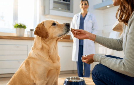 cane mangia un biscotto