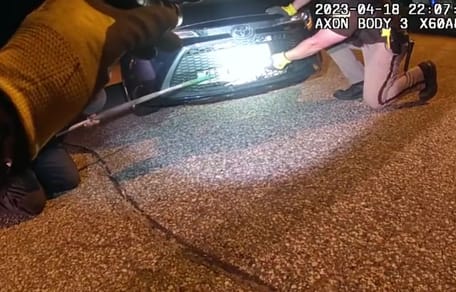 Screenshot from the Facebook video