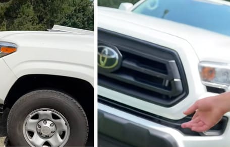 Captures de la vidéo du couple et de leur voiture