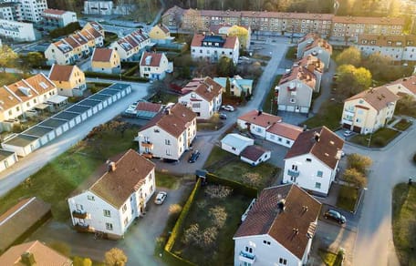 Deutsche Wohnsiedlung von oben