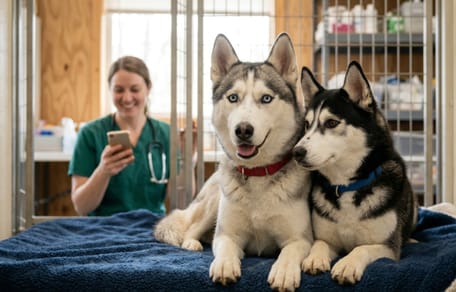 Due cani vengono sedati per l'eutanasia: all'improvviso squilla il telefono...