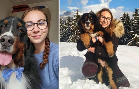 francesca rizzi e cane bovaro del bernese