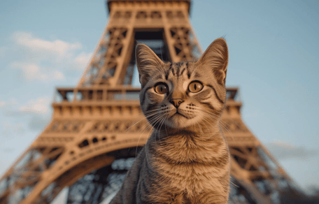 French cat names: Woman cuddling cat on lap