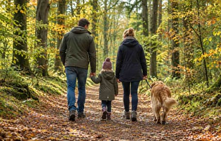 Gefahr beim Waldspaziergang