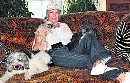 Ingrid van Bergen mit ihren geliebten Hunden