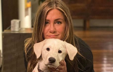 Jennifer Aniston met haar hond