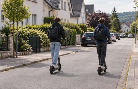 Jugendliche auf E-Scootern