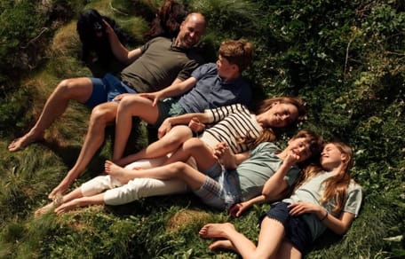 Kate Middleton and Prince William and their children