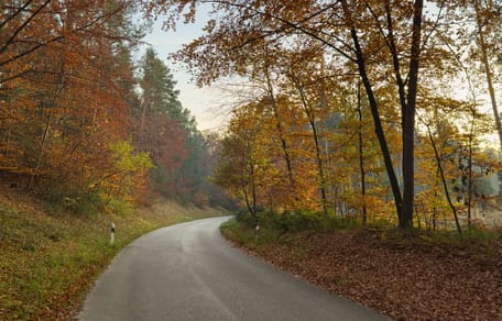 Landstraße in Bayern