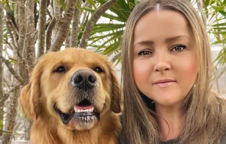 Len en de Golden Retriever Luka die haar leven redde