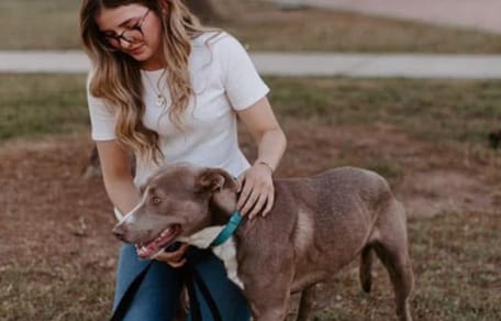Madison and a dog