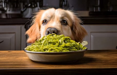 Mag een hond pesto eten?