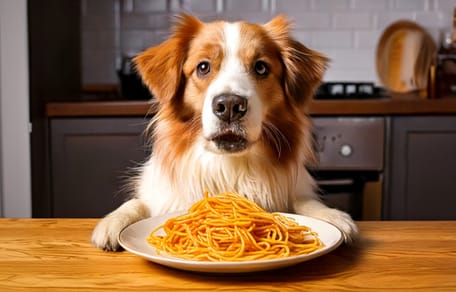 Mag een hond spaghetti eten?