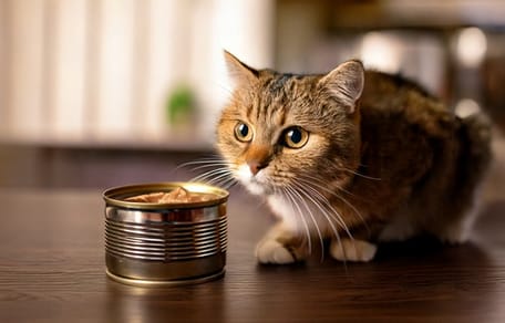 Mag een kat tonijn uit blik eten?