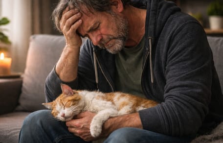 Mann trauert um Katze