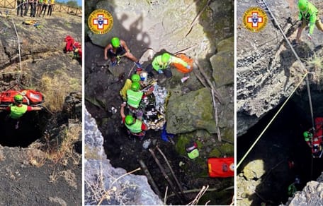 Operazione di soccorso sull'Etna