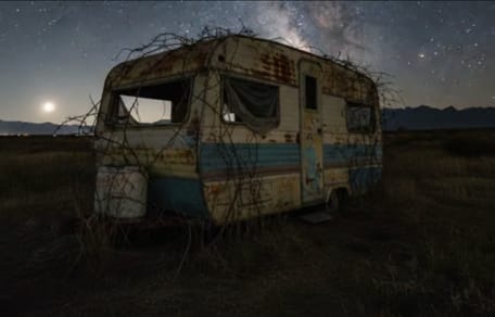 Seltsame Geräusche aus altem Wohnwagen