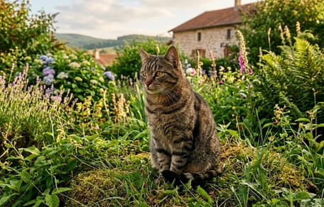 A cat exploring the great outdoors