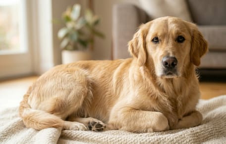 A dog with a healthy coat