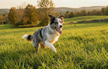 Ein Hund im Gras