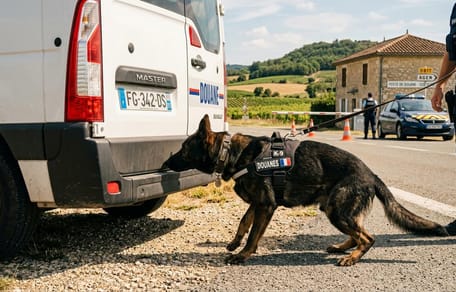 un cane delle dogane