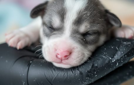 Les sauveteurs découvrent un chiot vert dans une grange : cela n'a rien d'une blague (vidéo)