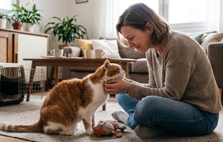 Une femme et son chat