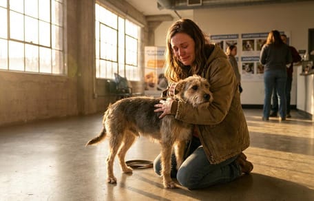 Een vrouw en haar hond