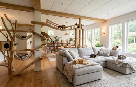 Une maison rénovée pour les chats