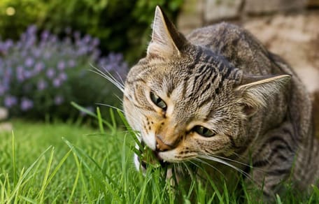 Why do cats eat grass?