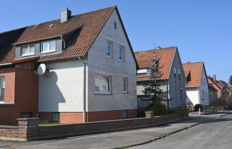 Wohngegend mit Siedlerhäusern