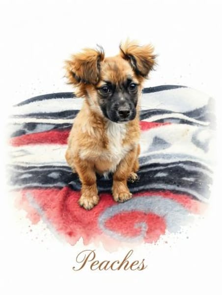 Drei kleinerbleibende Mischlingswelpen