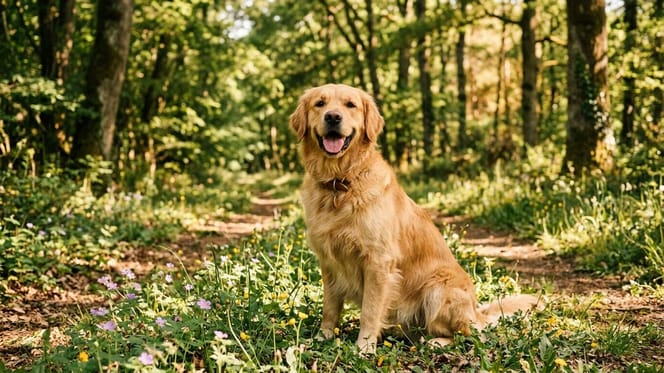 Una Golden Retriever si allontana tra i cespugli: la proprietaria la ritrova a terra