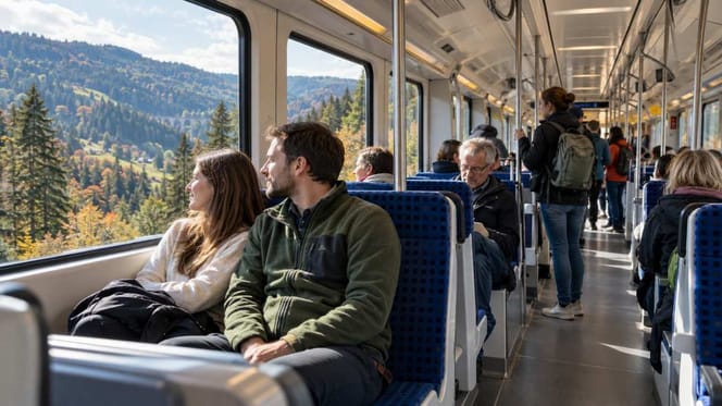Fahrgäste in einer S-Bahn