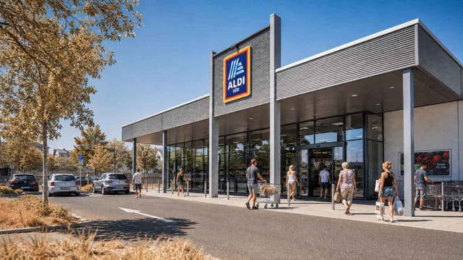 Aldi Süd Filiale im August