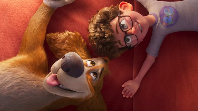 Biscuit le chien super-héros et son petit humain