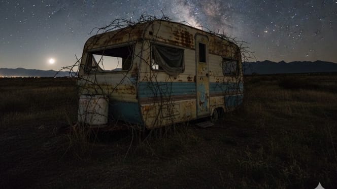 Strange noises coming from an old caravan