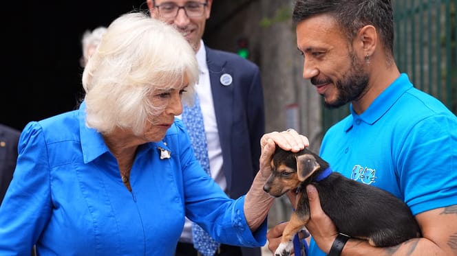 Camilla en een asiel pup