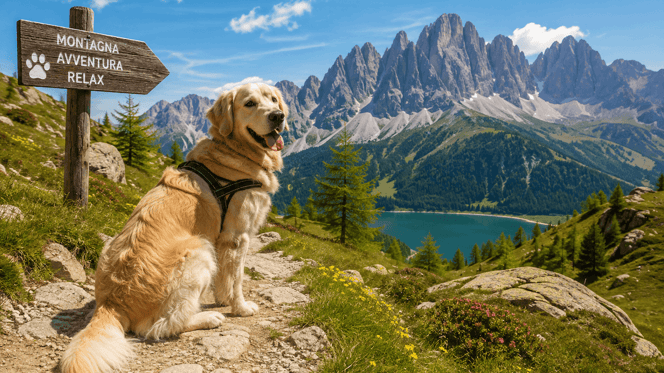 cane in montagna