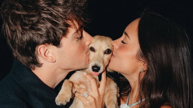 Charles Leclerc vraagt zijn vriendin ten huwelijk met behulp van teckel Leo