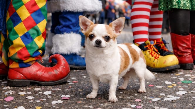 Chihuahua beim Karnevalsumzug