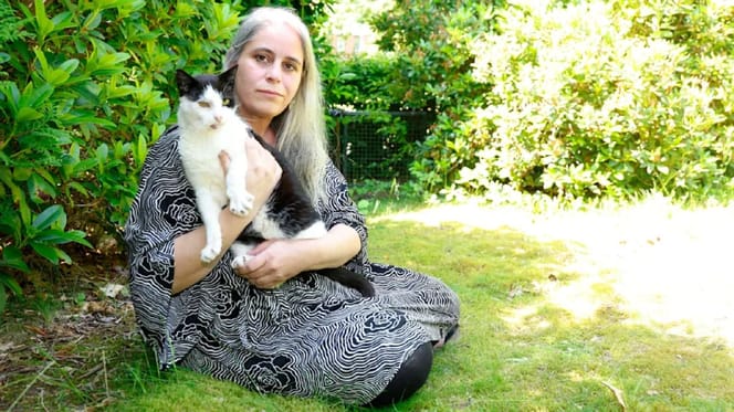 Christina-Maria von G. und Kater Findus