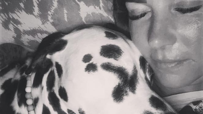 Dana Diekmeier und Hund Diesel