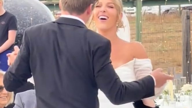 Newlyweds' dance