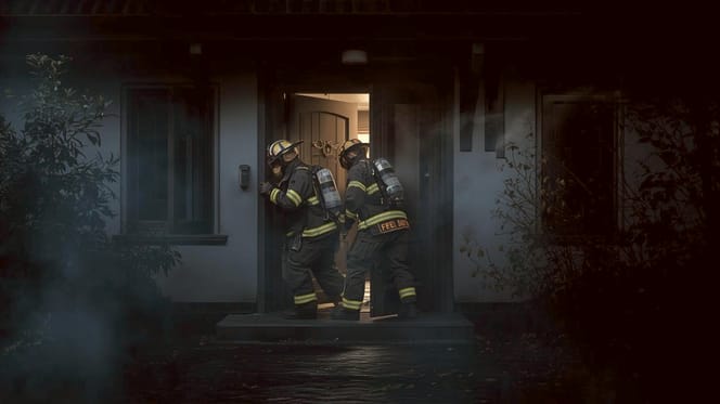 Bomberos abren una puerta