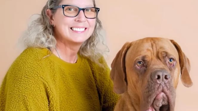 HUnd Ozzy und sein Frauchen