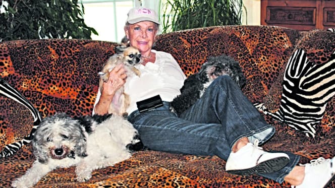 Ingrid van Bergen mit ihren geliebten Hunden