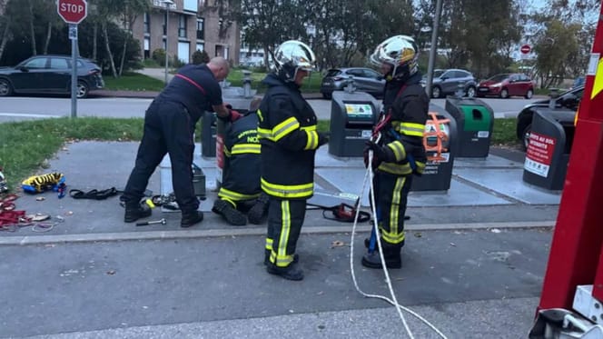 Brandweerlieden in actie