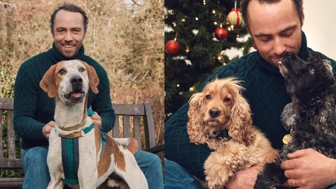 James Middleton with his dogs